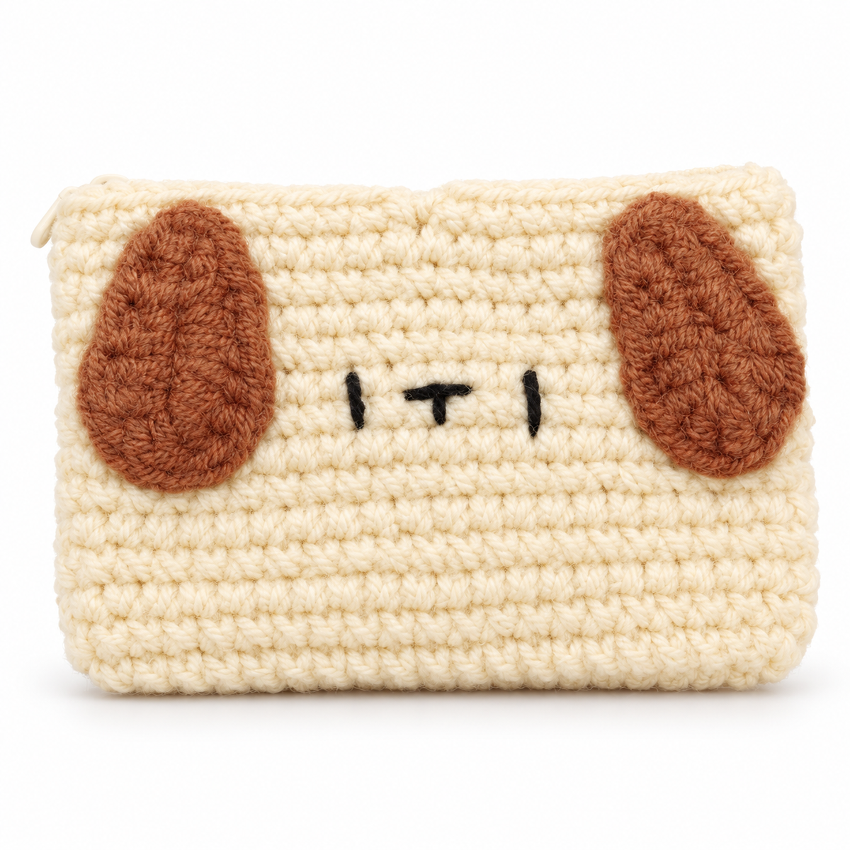 Livqento® Handmade Crochet Dog Coin Purse – Cute Zipper Wallet & Small Pouch