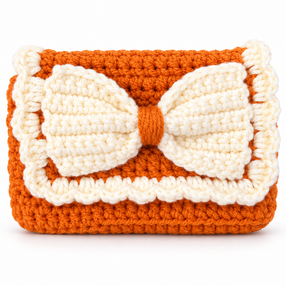 Product Title: Livqento® Handmade Crochet Bow Coin Purse – Cute Knitted Mini Wallet for Coins, Cash & Small Essentials