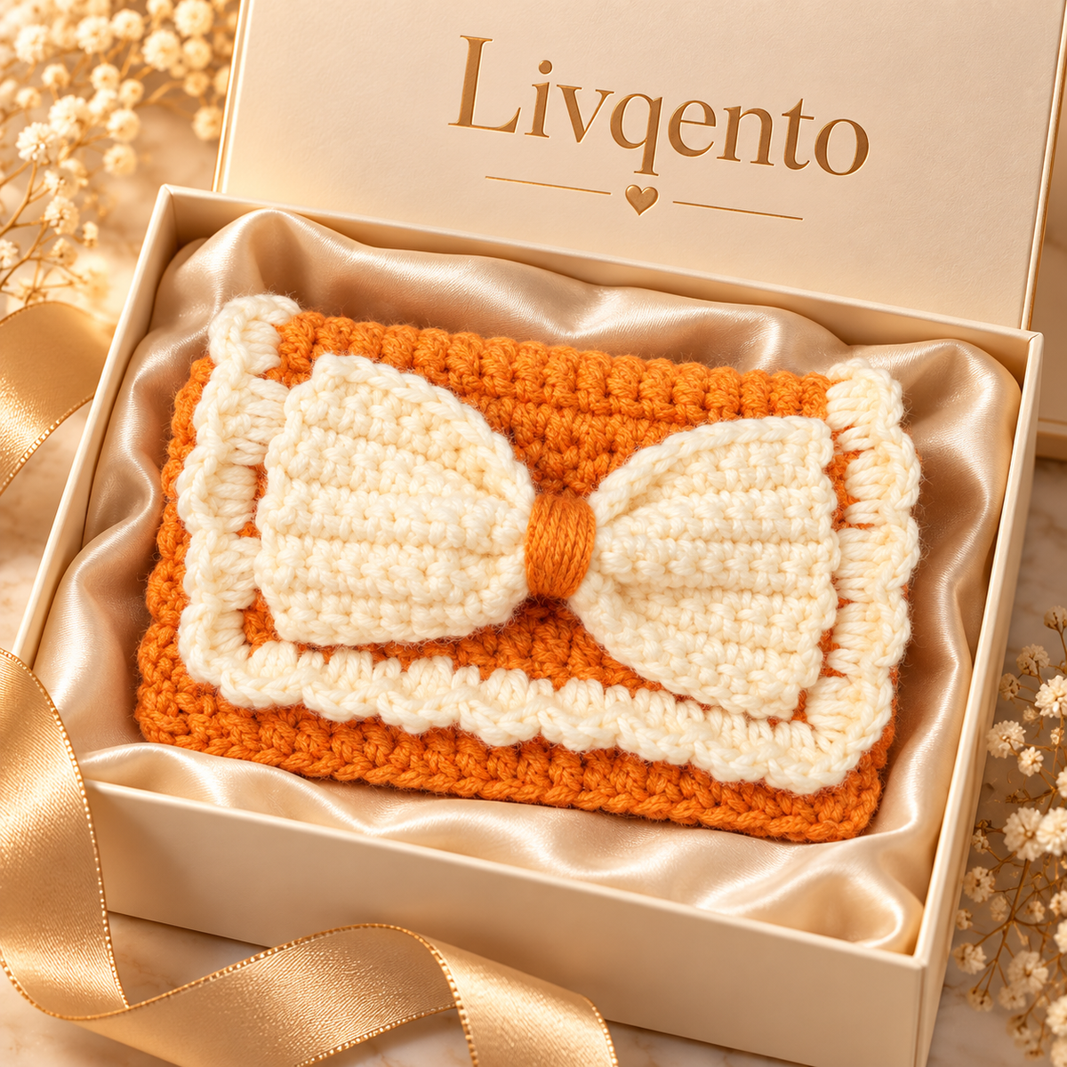 Product Title: Livqento® Handmade Crochet Bow Coin Purse – Cute Knitted Mini Wallet for Coins, Cash & Small Essentials